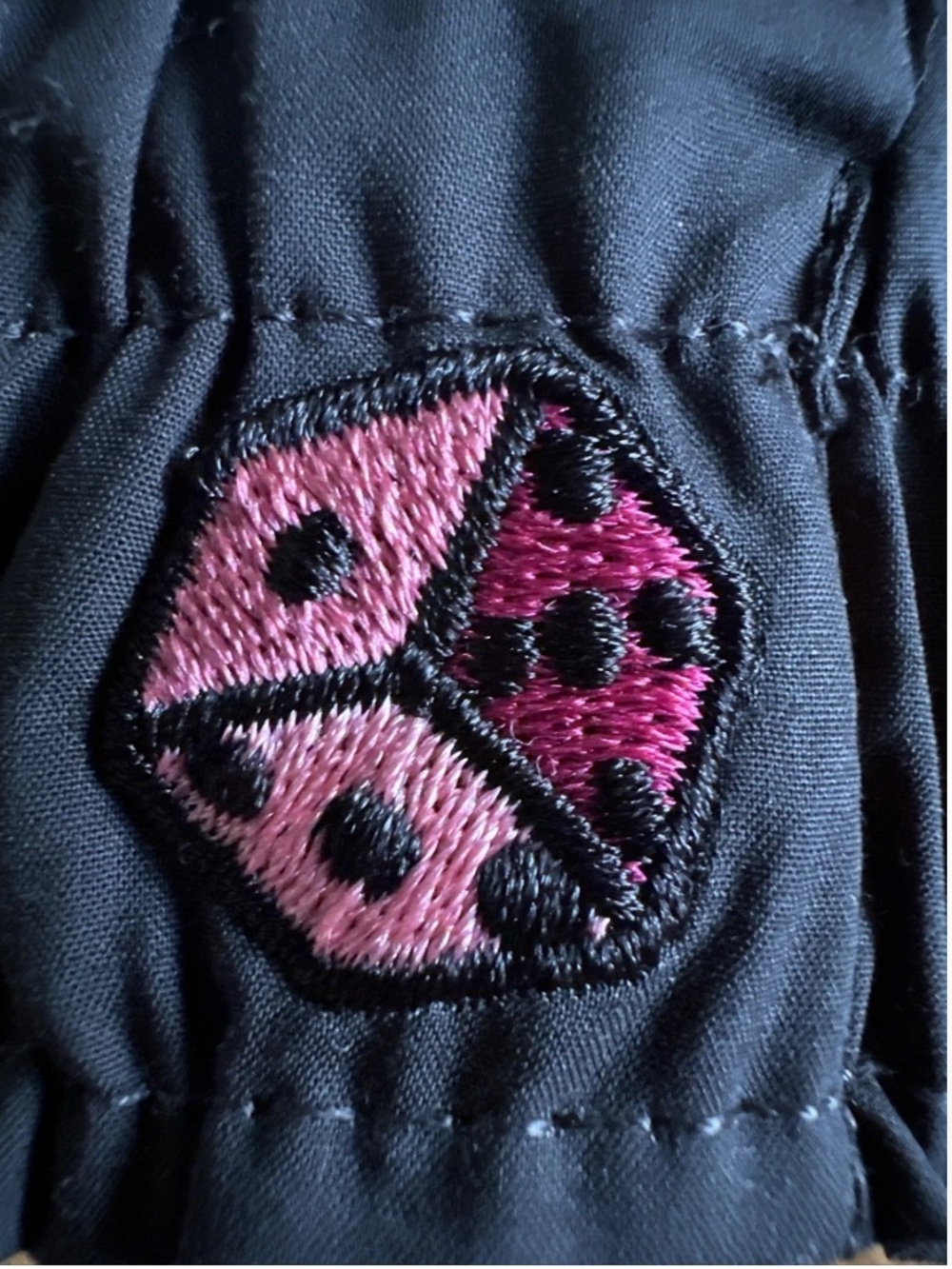 Urban Outfitters Black Boxer Shorts NWT Size Large 36-38 Embroidered Pink Dice